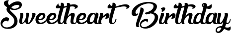 Sweetheart Birthday Font