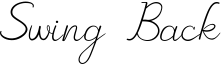 Swing Back Font