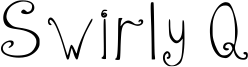 Swirly Q Font