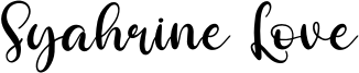 Syahrine Love Font