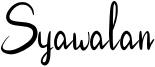 Syawalan Font