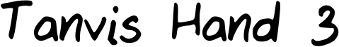 Tanvis Hand 3 Font
