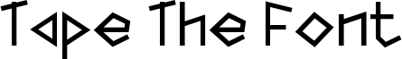 Tape The Font Font