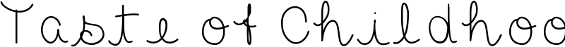 Taste of Childhood Font