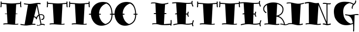 Tattoo Lettering Font
