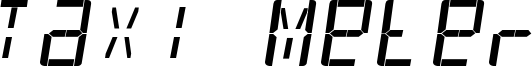 Taxi Meter Font