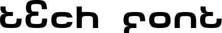 Tech Font Font