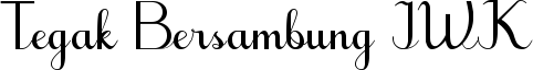 Tegak Bersambung IWK Font