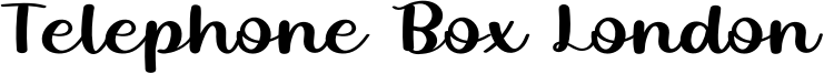 Telephone Box London Font