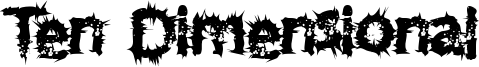 Ten Dimensional Font