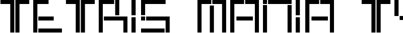 Tetris Mania Type Font