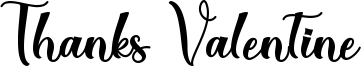 Thanks Valentine Font