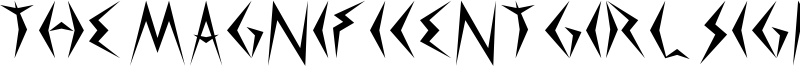 The Magnificent Girl Signature One Font