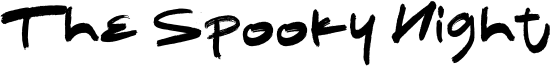 The Spooky Night Font