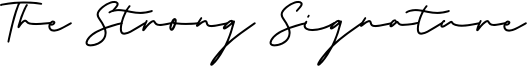 The Strong Signature Font