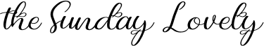 the Sunday Lovely Font