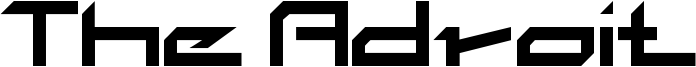 The Adroit Font