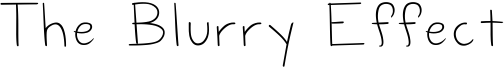 The Blurry Effect Font