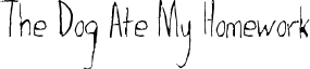 The Dog Ate My Homework Font
