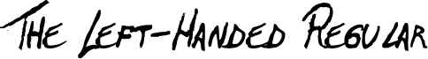 The Left-Handed Regular Font
