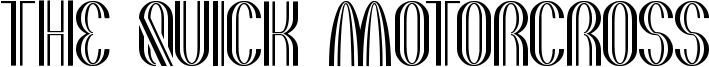 The quick motorcross Font