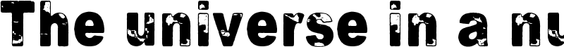 The universe in a nutshell Font
