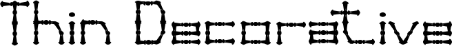 Thin Decorative Font