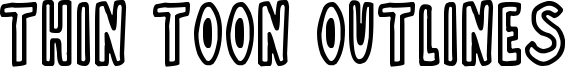 Thin Toon Outlines Font