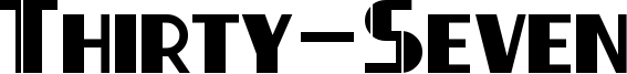 Thirty-Seven Font