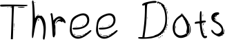 Three Dots Font