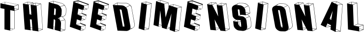 Threedimensional Font