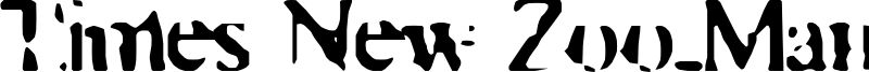 Times New Zoo-Man Font