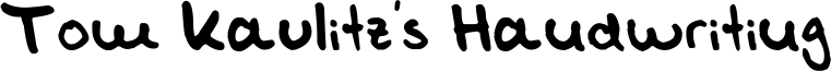 Tom Kaulitz's Handwriting Font