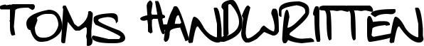 Toms Handwritten Font