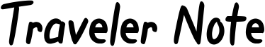 Traveler Note Font