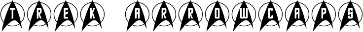 Trek Arrowcaps Font