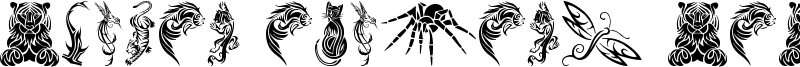 Tribal Animals Tattoo Designs Font