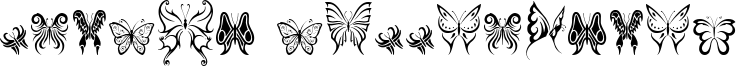 Tribal Butterflies Font