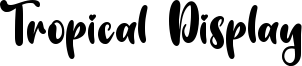 Tropical Display Font