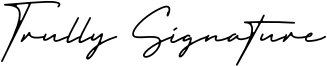 Trully Signature Font