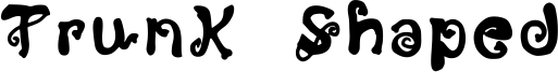 Trunk Shaped Font