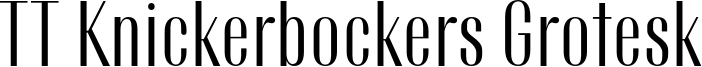 TT Knickerbockers Grotesk Font