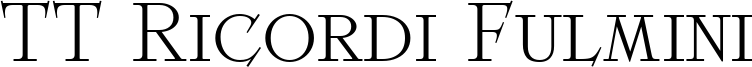 TT Ricordi Fulmini Font