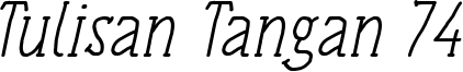 Tulisan Tangan 74 Italic.otf