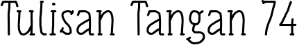 Tulisan Tangan 74 Font