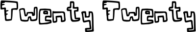 Twenty Twenty Font