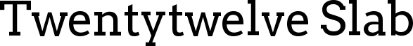Twentytwelve Slab Font