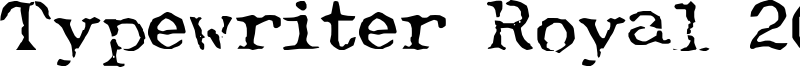 Typewriter Royal 200 Font