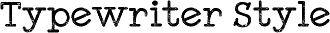 Typewriter Style Font