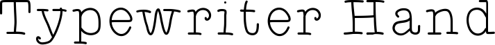 Typewriter Hand Font